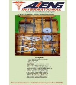 K-Wire Instruments Complete Set with Sterilize case